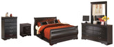 J&M Furniture - Ashley Furniture - Huey Vineyard Queen Sleigh Bed with Dresser, Mirror, Chest and Nightstand - Queen Sleigh Bed with Dresser, Mirror, Chest and Nightstand - B128B24